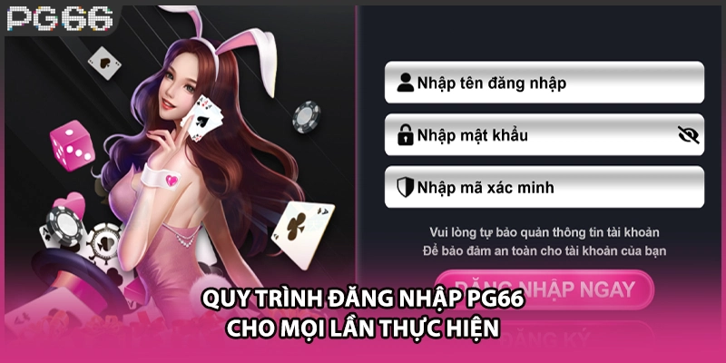 Quy trình đăng nhập PG66 cho mọi lần thực hiện